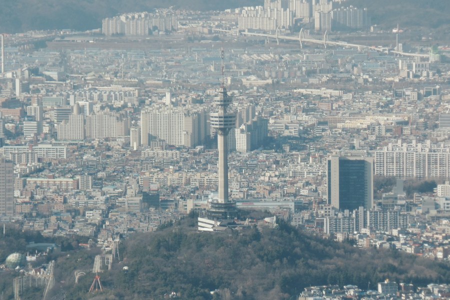하늘에서 본 대구 도심