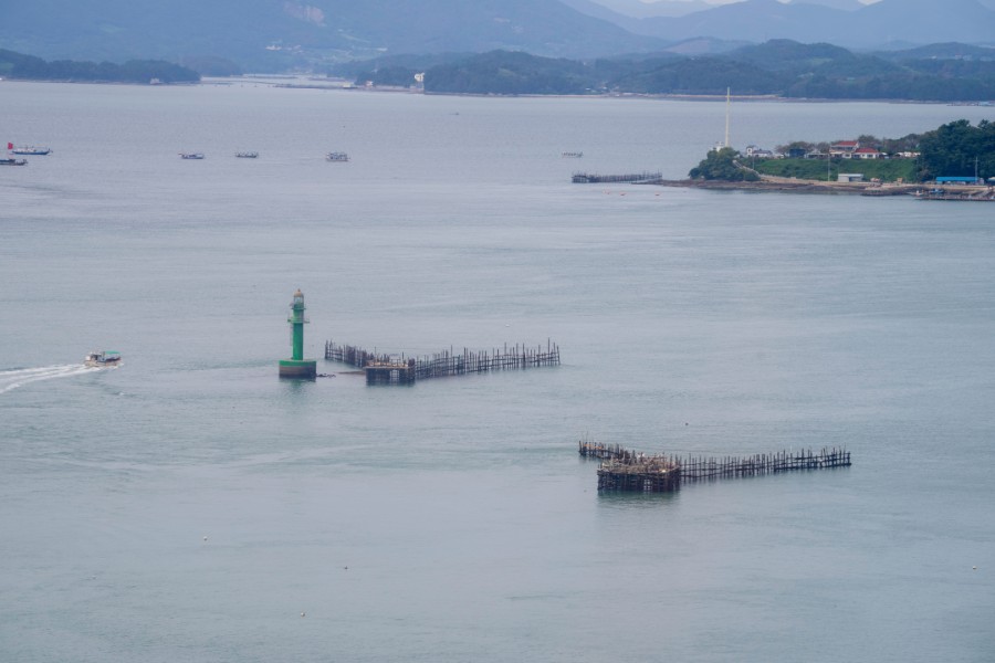 사천 앞바다 죽방렴