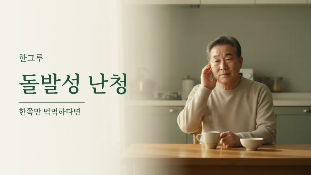 돌발성 난청, 한쪽 귀가 먹먹하면 미루지 마세요